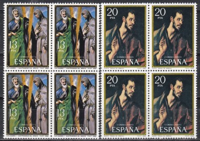 Spania 1982 - Picturi de El Greco, Bloc de 4, MNH foto