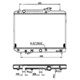 Radiator racire Suzuki Baleno (Eg), 03.1995-05.2002, Motorizare 1, 3 63kw; 1, 6 72kw Benzina, tip climatizare Cu/fara AC, cutie automata tip Denso, d