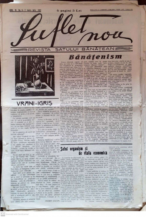 Ziarul SUFLET NOU, editii 1934-1937