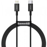 Cablu alimentare si date Baseus Superior, Fast Charging Data Cable pt. smartphone, USB Type-C la Lightning Iphone PD 20W, 1m, negru