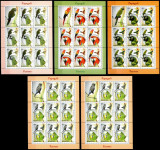 Romania 2011, LP 1890 c, Papagali, minicoli de 8 + 1, MNH! LP 164,32 lei, Natura, Nestampilat