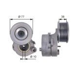 GATES T38663 FleetRunner&trade; Intinzator curea, curea distributie