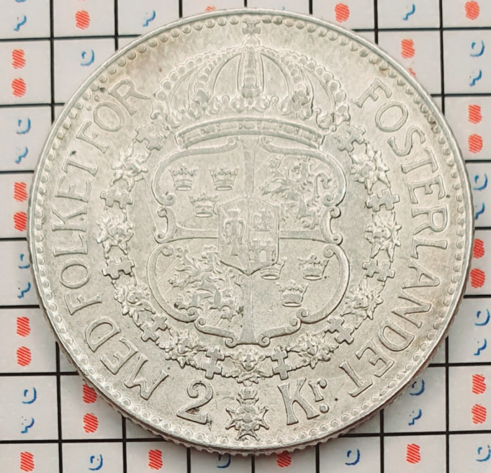 Suedia 2 coroane 1940 argint - Gustaf V - km 787 - A014