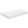 Raft de perete suspendat, alb extralucios, 40x23x3,8 cm, MDF, DKD Home Decor
