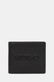 HUGO portofel de piele culoarea negru, 50552795