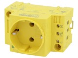 Conector alimentare AC galben terminal cu şurub