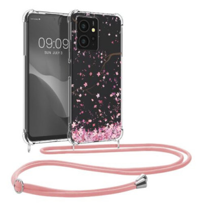 Bumper kwmobile pentru Xiaomi Redmi Note 12 , Silicon, Transparent/Roz, 61174.01 foto