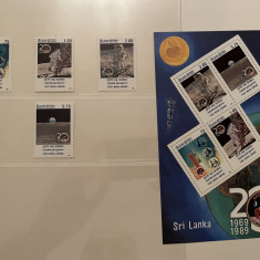 sri lanka timbre spatiu cosmos apollo aselenizare nestampilate MNH