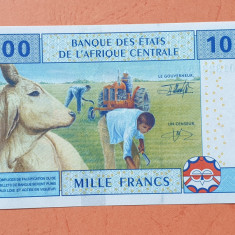 1000 Franci Mille francs 2002 Africa Centrala - piesa SUPERBA - UNC