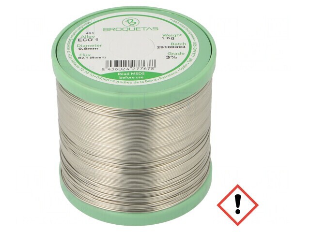 S&acirc;rmă de lipit fără plumb 0,8mm 1kg ECO 1