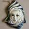Miniatura de colectie din portelan, tip masca medievala, carnaval Venetia Italia