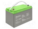Acumulator gel 12V 100Ah QOLTEC, nu necesită &icirc;ntreținere, 20A