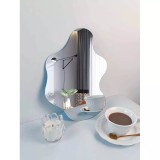 Cumpara ieftin Oglinda Decorativa Autoadeziva, Forma Neregulata, Rotunjita, 21x30 cm