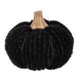 Cumpara ieftin Dovleac decorativ textil negru lemn natur 12x10 cm