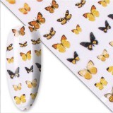 Folie decorativa pentru unghii 100cm - Butterfly, galben, MOLLY LAC