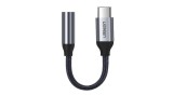 Ugreen Adaptor pentru căști mini jack de 3,5 mm la adaptor pentru căști USB tip C 10cm - gri (30632)