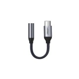Ugreen Adaptor pentru căști mini jack de 3,5 mm la adaptor pentru căști USB tip C 10cm - gri (30632)