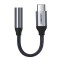Ugreen Adaptor pentru căști mini jack de 3,5 mm la adaptor pentru căști USB tip C 10cm - gri (30632)