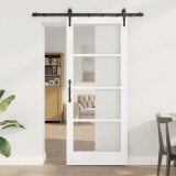 Ușă Glisantă cu Set Hardware &#039;ORKDAL&#039;Alb 83x202 cm