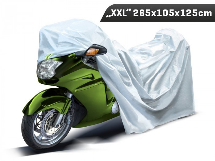 Husa Pentru Motocicleta &amp;quot;xxl&amp;quot; 265x105x125 Cm, 3 Straturi, Reflectoare Carmotion 86381