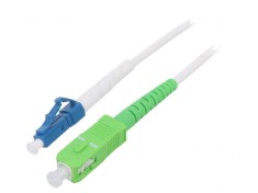 Patch cord fibră optică OS2 LC/UPC-SC/APC 3m alb