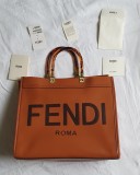 Geanta Fendi Sunshine Medium Leather Brown