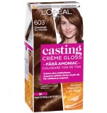 Vopsea de par semi-permanenta fara amoniac Casting Creme Gloss 603 Ciocolata cu Vanilie, 180ml, L&#039;Oreal Paris