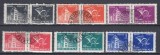 ROMANIA 1957 PORTO DUBLE EMISIUNEA a VII-a FILIGRAN R.P.R. SERIE STAMPILATA, Stampilat