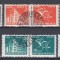 ROMANIA 1957 PORTO DUBLE EMISIUNEA a VII-a FILIGRAN R.P.R. SERIE STAMPILATA