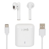 Casti wireless cu suport de incarcare, Type-C, Functie handsfree, CMCLASS