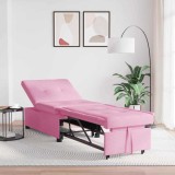 vidaXL Canapea extensibilă 3 &icirc;n 1, roz