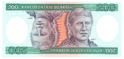 Brazilia 200 Cruzeiros 1981-84 P-199b UNC foto