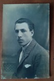 Fotografie tip carte postala, barbat, 1921