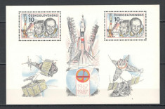 Cehoslovacia.1987 20 ani Programul Intercosmos:Cosmonautica-Bl. XC.355 foto