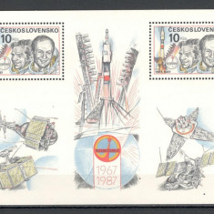 Cehoslovacia.1987 20 ani Programul Intercosmos:Cosmonautica-Bl. XC.355