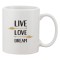 Cana alba personalizata &#039;Live Love Dream&#039;, INOVATIX&reg;. 330ml