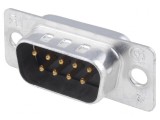 Conector D-Sub 9 pini mufă tată lipire placare aurită