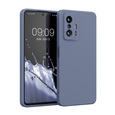 Husa Kwmobile pentru Xiaomi 11T/11T Pro, Silicon, Albastru, 56573.12 foto