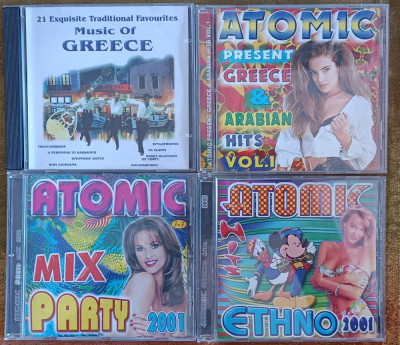 4 cd-uri cu muzică, Grecească, Arabă și Rom&amp;acirc;nească Etno și de Petrecere foto