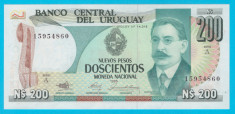 Uruguay 200 Nuevos Pesos 1986 &amp;quot;Jose Enrique Rodo&amp;quot; UNC seria A 15954860 foto