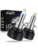 Set 2 leduri H7 Canbus 360 grade pentru far auto, 80W/set, 8000 Lm/set, Alb, 12V