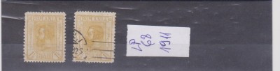ROMANIA LP 68 CAROL I SPIC DE GRAU 1 1/2 GALBEN foto