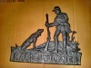 B180-I-Karl Stulpner vanator-erou german gen Robin Hood. Placheta din fonta.
