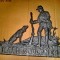 B180-I-Karl Stulpner vanator-erou german gen Robin Hood. Placheta din fonta.