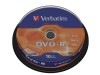 Verbatim DVD-R 16X 4.7GB 10 Pack Matt Silver Surface
