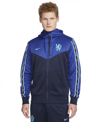 FC Chelsea hanorac de bărbați cu glugă Zip Repeat navy - XL foto