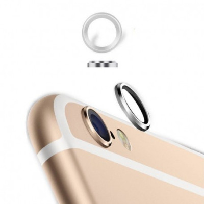 Inel protectie Camera pentru iPhone 6 6 Plus Culoare Argint foto