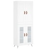 Dulap inalt, alb, 69,5x34x180 cm, lemn compozit