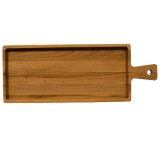 Platou de lemn, cu maner, Cesiro, 490x185x25