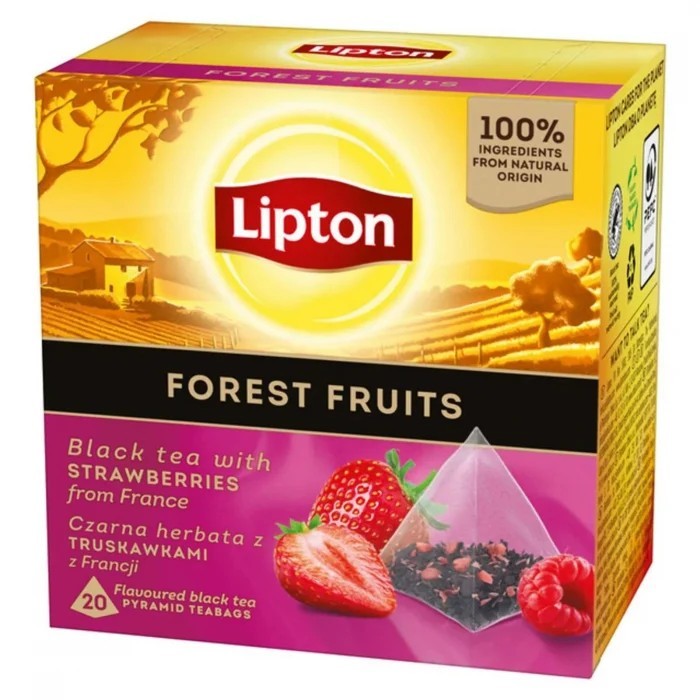 Lipton Fructe de padure ceai negru, 20 plicuri